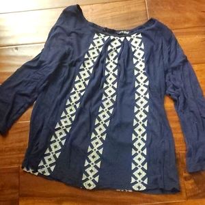 Lucky navy & white shirt